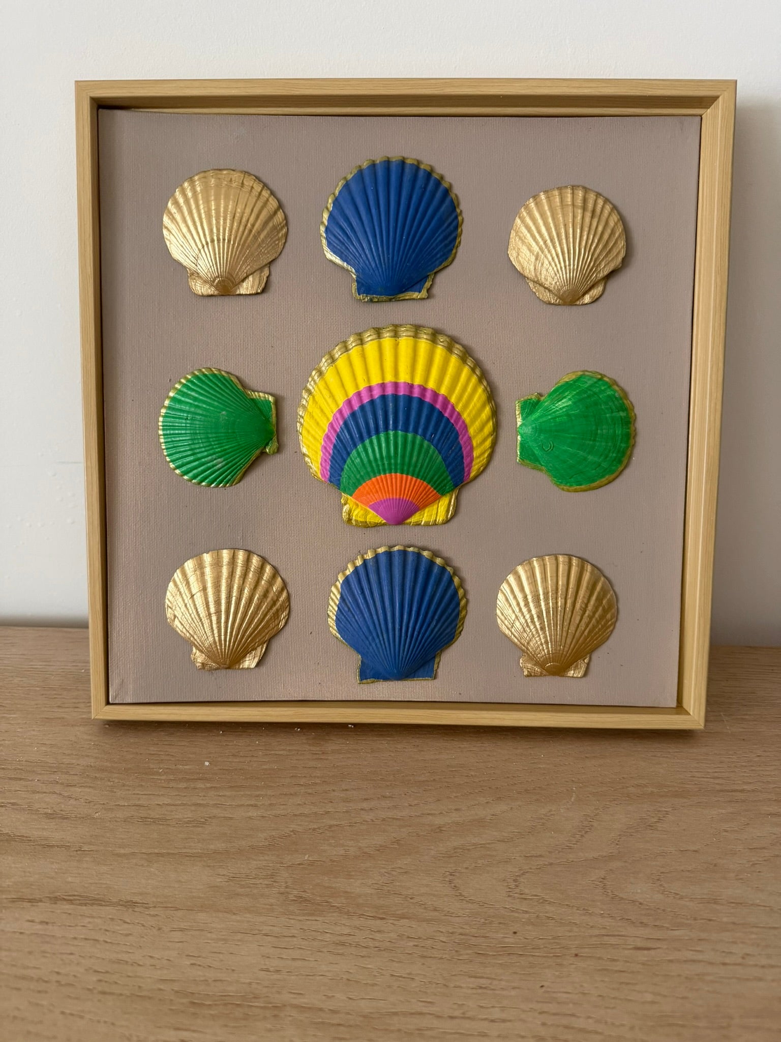 Rainbow Fiesta Scallops with Gold and Green