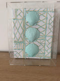 Seafoam Scallop Trio on Bamboo Lattice