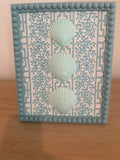 Seafoam Scallop Trio on Coral Vine Lattice